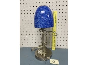 Blue Glass Lamp