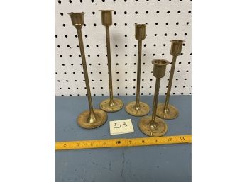 Brass Candleholders Set Of 5