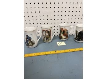 Norman Rockwell Mug Set Of 4