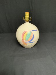 Hand-Painted Hot Air Balloon Stoneware Table Lamp