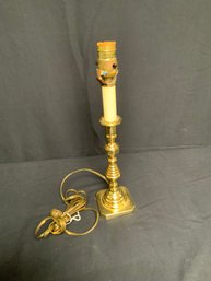 Single Brass Candlestick Lamp