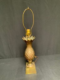 Mid-Century Modern Faux Pineapple Brass Table Lamp