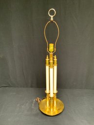 Brass Trio Of Faux Candlesticks Table Lamp
