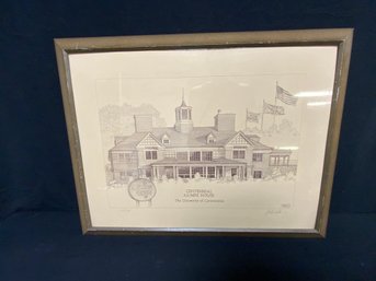 UConn Centennial Alumni House Print