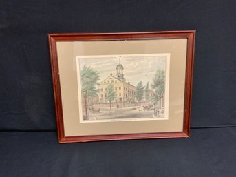 Framed Print Of 1877 Moravian Church In Bethlehem, PA