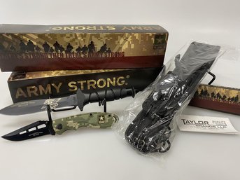 2 New US Army Strong Knives, New In Packaging (58)
