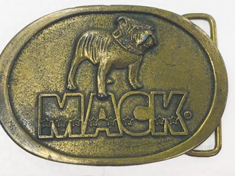 Vintage MACK (Trucks) Belt Buckle Logo Belt Buckle With Bull Dog