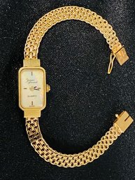 14K Gold Jacques Prevard Swiss Quartz Ladies Watch & Mother Of Pearl Dial (LB32)