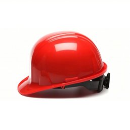 Hard Hat: Front Brim Head Protection, ANSI Classification Type 1, Class E, RED, No Graphics, MSA (LB 50