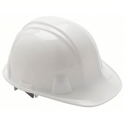 Hard Hat: Front Brim Head Protection, ANSI Classification Type 1, Class E, Yellow, No Graphics, MSA (LB 46