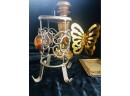 VTG Metal Hinged Butterfly, Frames,  Candle Holders