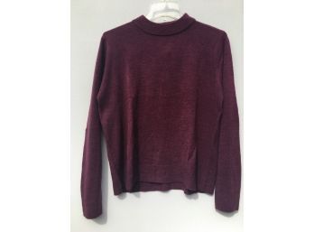 Sz L - Rust Maroon Red Pullover Sweater Soft Touch Sag Harbor (S11))