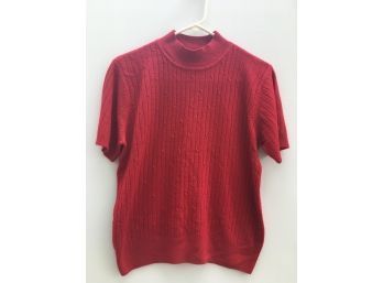 Sz L - Liz Claiborne Co. VILLAGER - Soft Touch Pullover Short Sleeve Sweater