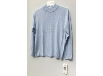 Sz PS - NWT - Soft Ice Blue NEW Light Weight Sweater - Allison Daley Petites (S12)