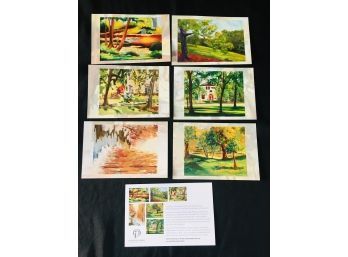 Frederick Law Olmsted - Father Of American Landscape Architecture - Watercolor Postcards