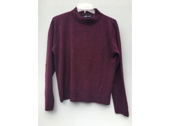Sz L- Maroon High Collar Soft Touch Pullover Sweater (S17)