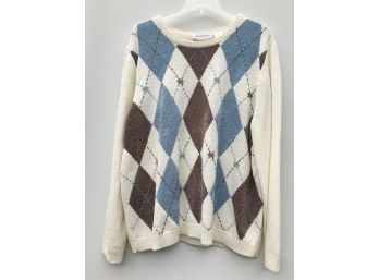 S 2X - Diamond Pattern Super Soft Pullover Sweater Alfred Dunner(S25)