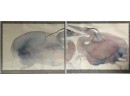 CAROL GRIGG Watercolor Polyptych Diptych - The Heronry Editions Gallery - Portland, OR