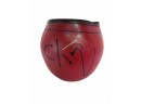 Donald Carlson Art Studio - 'Siletz Basket'  Contemporary Handblown Glass Bowl Vase Signed & Numbered