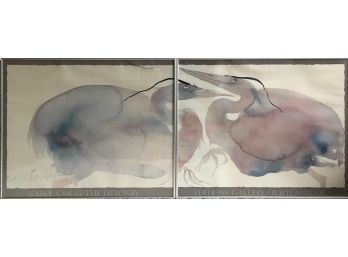 CAROL GRIGG Watercolor Polyptych Diptych - The Heronry Editions Gallery - Portland, OR