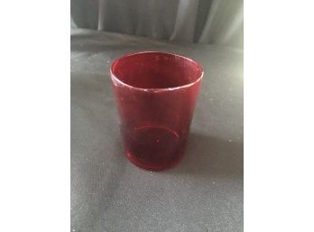 Vintage Thin Cranberry Red Shot Glass By: NEFRAX Japan