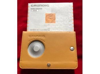 Grundig World Radio G2000A - Design By FA Porsche - Leather Case, Box & Guide