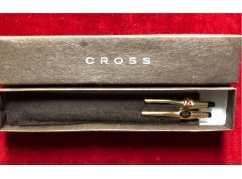 Cross Gold Pen & Pencil Set. Purina Logo, Unknown Logo