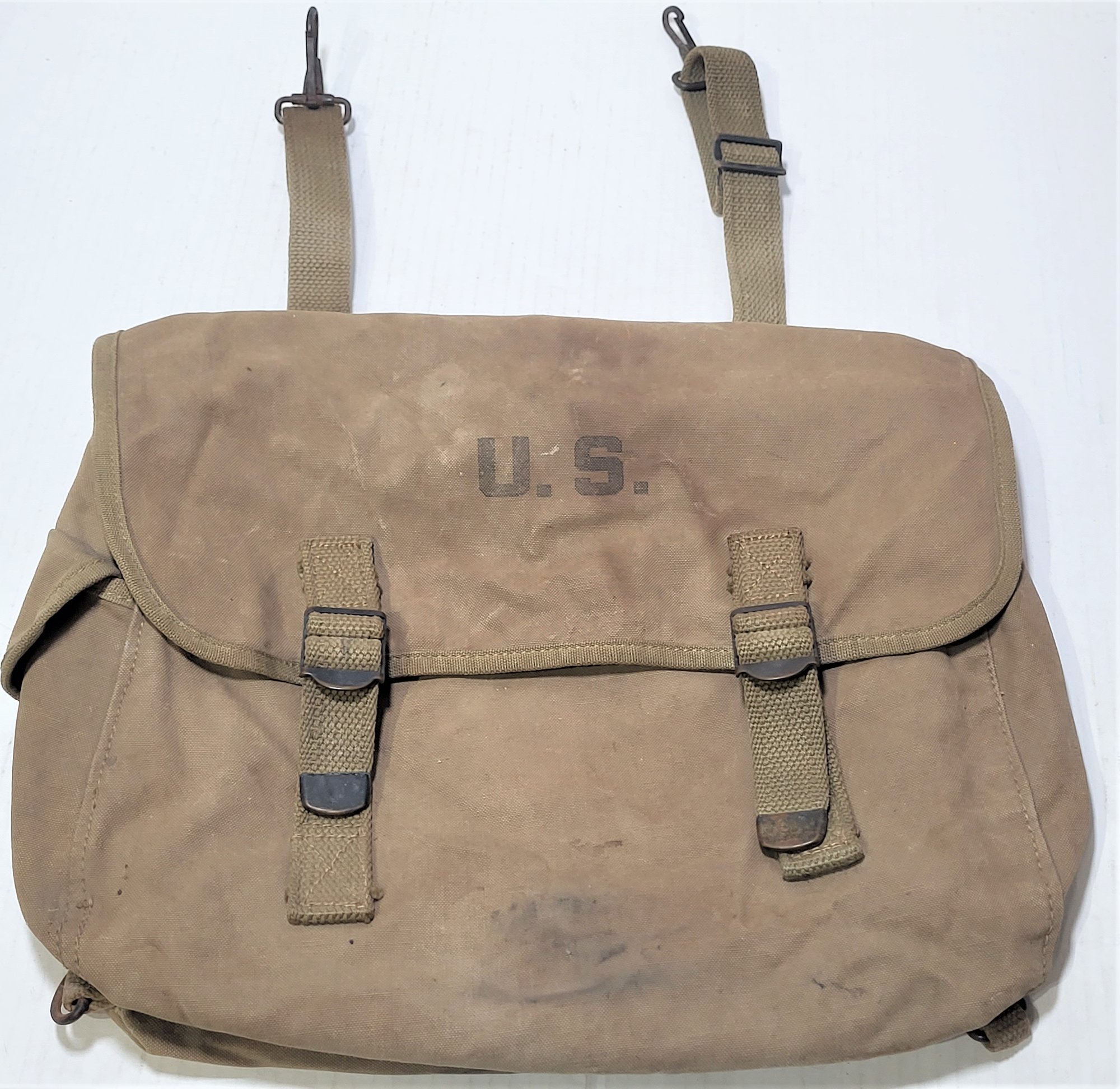 WW2 US Military Field Bag: Luce Mfg 1942 Mfg. Kansas City Name ...