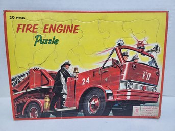 1963 Milton Bradley Fire Engine Puzzle