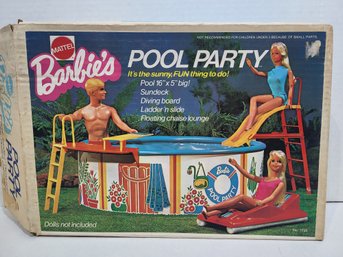 1973 Mattel Barbie Pool Party Playset MIB Complete Nice Box