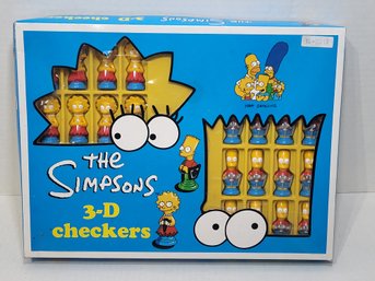 1994 THE SIMPSONS 3-D CHECKERS SET MIB LOOKS UNPLAYED