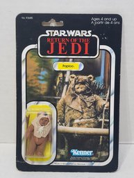 Kenner Star Wars PAPLOO EWOK MOC ROTJ 77 Back-A 1984 CANADA CARD Vintage