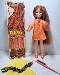 Ideal 1969 Crissy Doll W/ Original Dress Panties Shoes Brush Box Extra Outfit NICE