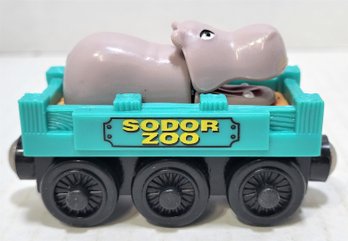 Thomas & Friends Wooden Railway HIPPO CAR Sodor Zoo - Opens Mouth