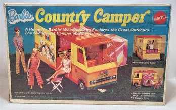 Vintage 1970 Mattel Barbie Country Camper RV Toy Complete With Box