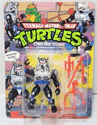 Vintage 1991 TMNT CHROME DOME - Unpunched On Card - TMNT