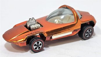 Vintage 1967 Redline Hot Wheels Silhouette Orange USA White Interior Mattel
