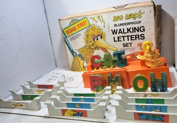 Big Bird's Sesame Street Blunderproof Walking Letters Set 1971 Rampwalker Lots Of Extras