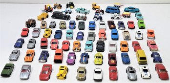 Large Grouping Of Over 70 Miniature Vehicles Many Hot Wheels Minis
