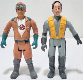 1987 Kenner The Real Ghostbusters Ray Stantz &Peter Venkman Fright Features Figures