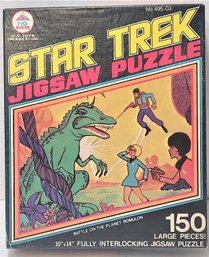 1974 Star Trek Animated Series 150 Piece Puzzle Complete Mr. Spock & Kirk ,'Battle On The Planet Romulon