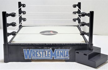 Wrestlemania Wrestling Ring With Spring Action And Stairs WWE 2010 Mattel