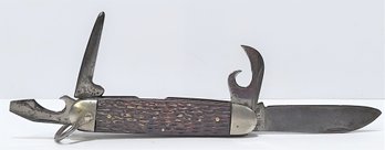 RARE WWII U.S. Military Ulster Knife Co Pocket Knife Multi Tool