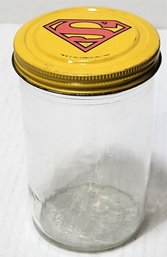 Vintage Superman Peanut Butter Jar And Lid 1981 DC Comics