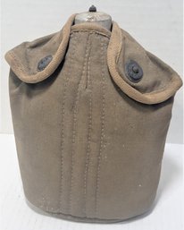 WW2 WWII 1945 Military Issue Water Canteen With Canvas Cover Pouch M1910