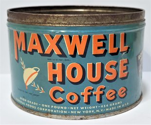 Early Maxwell House Coffee Tin Good To The Last Drop