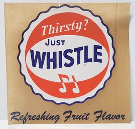 1950 WHISTLE SODA Unused Decal Sticker Vinyl For Store Display Fridge