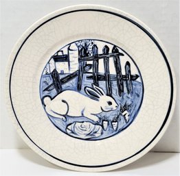 Dedham Pottery - Bunny Salad Plate - By The Potting Shed 8.5