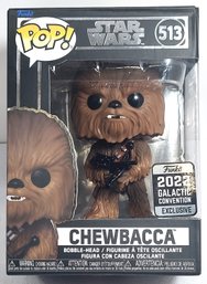 2022 Galactic Convention Exclusive Chewbacca Funko Pop # 513 Sealed In Box