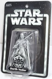 2004 Hasbro Star Wars  Darth Vader Silver Limited Edition Action Figure Sealed On Card